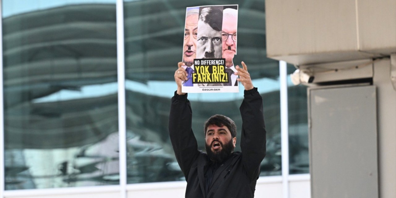 Almanya Cumhurbaşkanı, ülkesinin İsrail'e desteği nedeniyle İstanbul'da protesto edildi