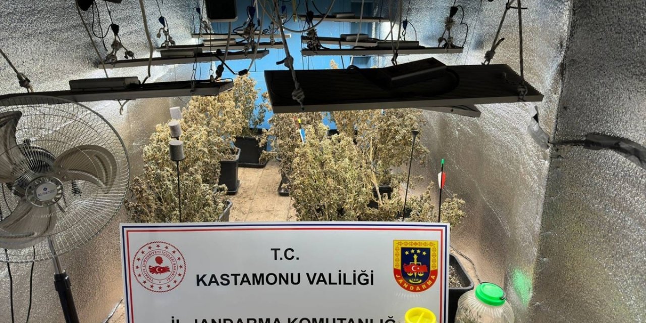 Kastamonu'da çiftlik evlerinde iklimlendirme sistemiyle uyuşturucu üreten 4 zanlı yakalandı