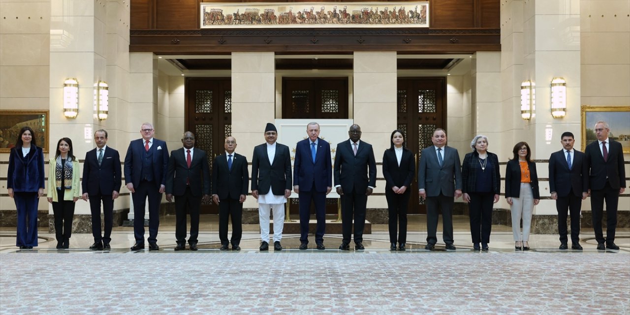 Cumhurbaşkanı Erdoğan, 7 ülkenin büyükelçisini kabul etti