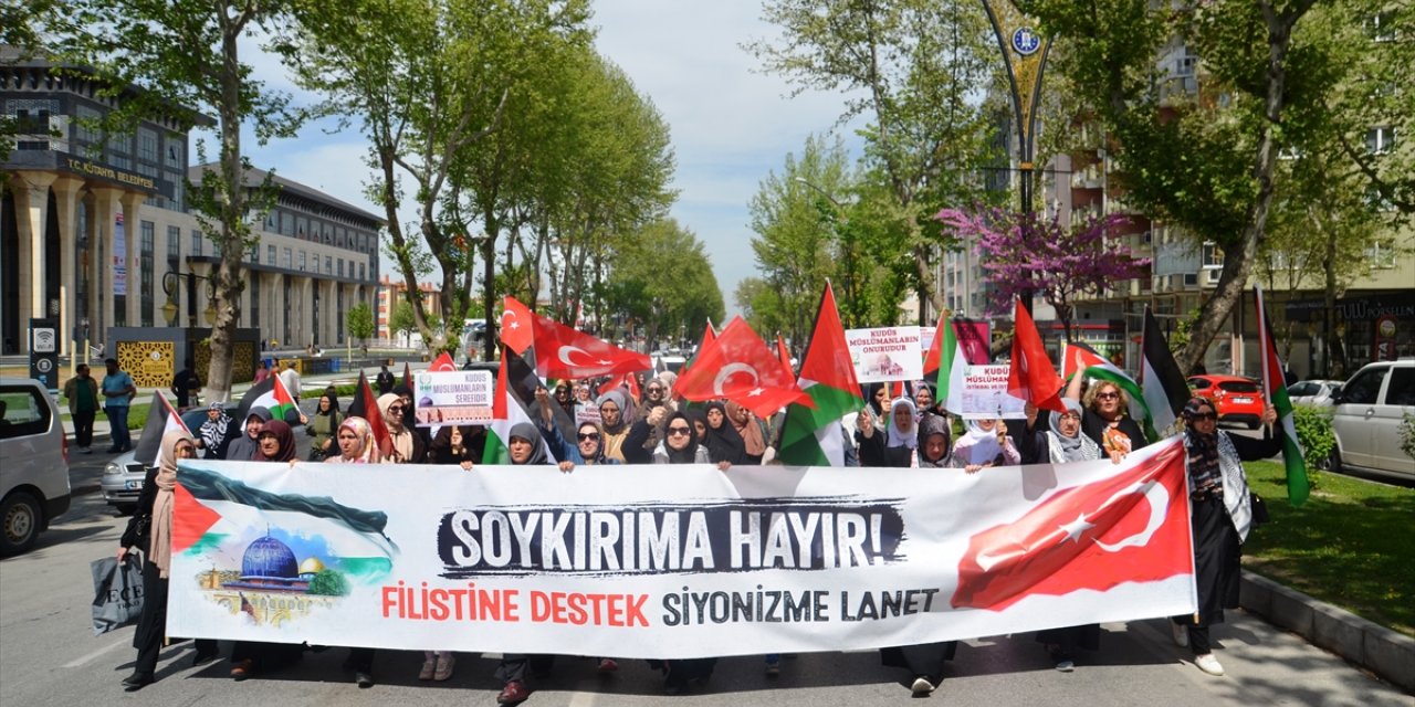 Bursa ve Kütahya'da Gazze'ye destek yürüyüşleri düzenlendi