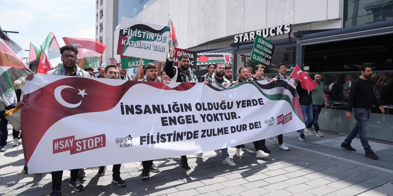 Esenyurt Üniversitesi'nde Filistin'e destek yürüyüşü gerçekleştirildi