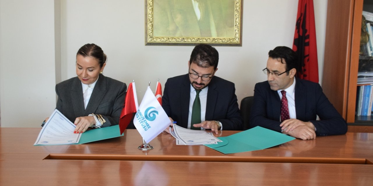 Yunus Emre Enstitüsü Tiran ile Aleksander Moisiu Üniversitesi arasında işbirliği protokolü