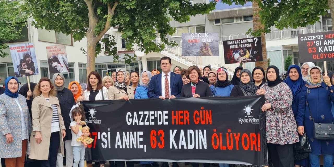 İzmir ve çevre illerde AK Parti'li kadınlar Gazzeli anneler için toplandı