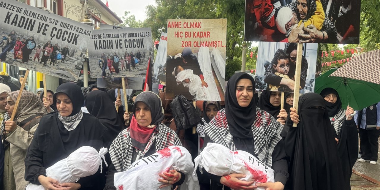 Malatya'da kadınlar Gazze'deki mazlum anneler için yürüdü