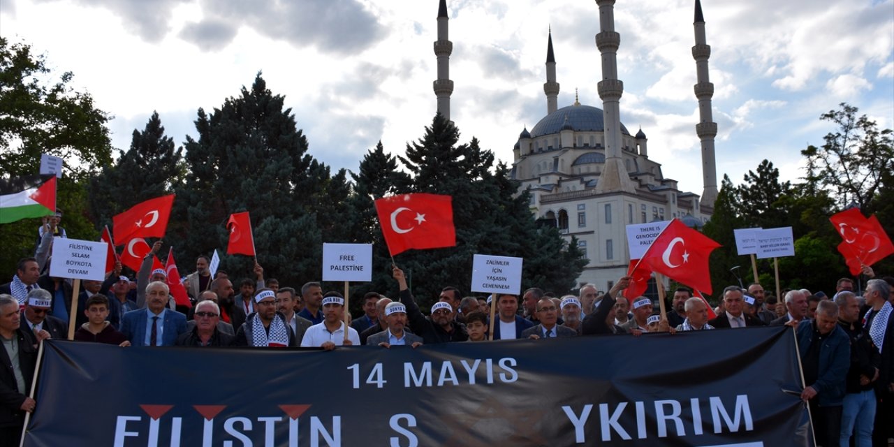 İsrail'in Gazze'ye saldırıları Kırıkkale'de protesto edildi