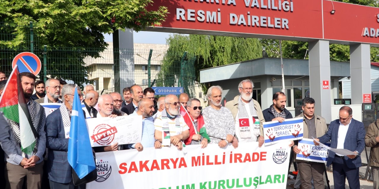 Sakarya'da İsrail'in Gazze'ye saldırıları protesto edildi