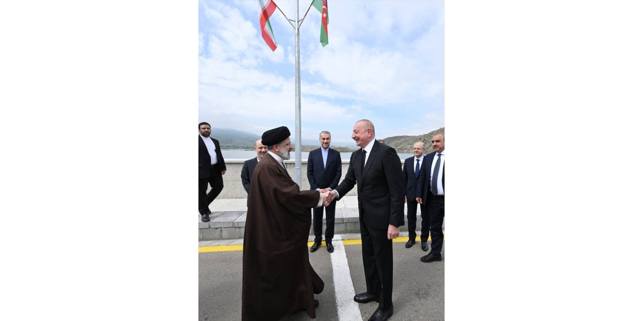 Aliyev ve Reisi, Azerbaycan-İran sınırında Kız Kalesi ve Hudaferin barajlarının açılışını yaptı