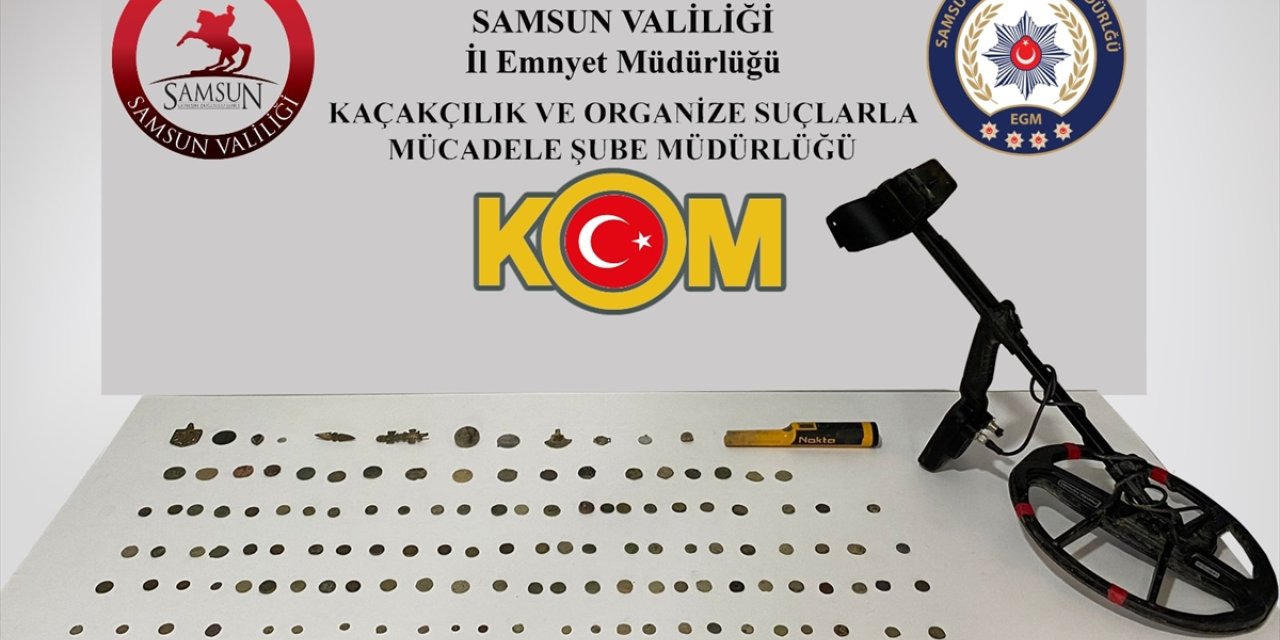 Samsun'da tarihi eser operasyonunda 2 zanlı yakalandı