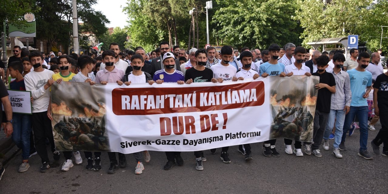 Şanlıurfa'da "sessiz yürüyüş" ile İsrail protesto edildi