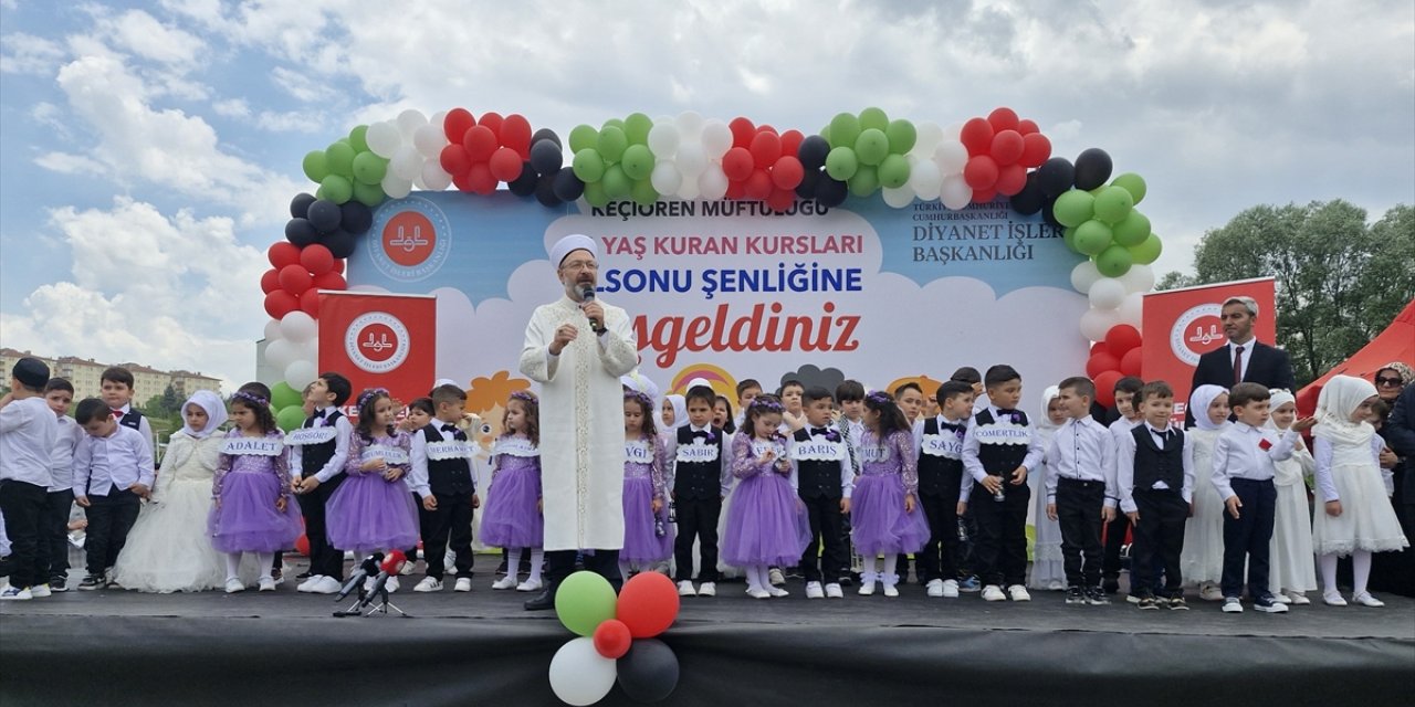 Diyanet İşleri Başkanı Erbaş, 4-6 yaş Kur'an kurslarının yıl sonu şenliğine katıldı: