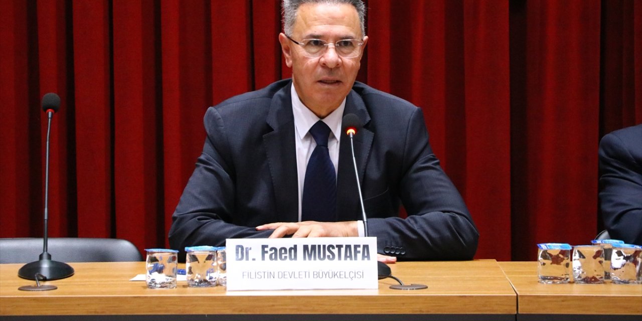 Filistin'in Ankara Büyükelçisi Faed Mustafa, Tekirdağ'da konferansta konuştu: