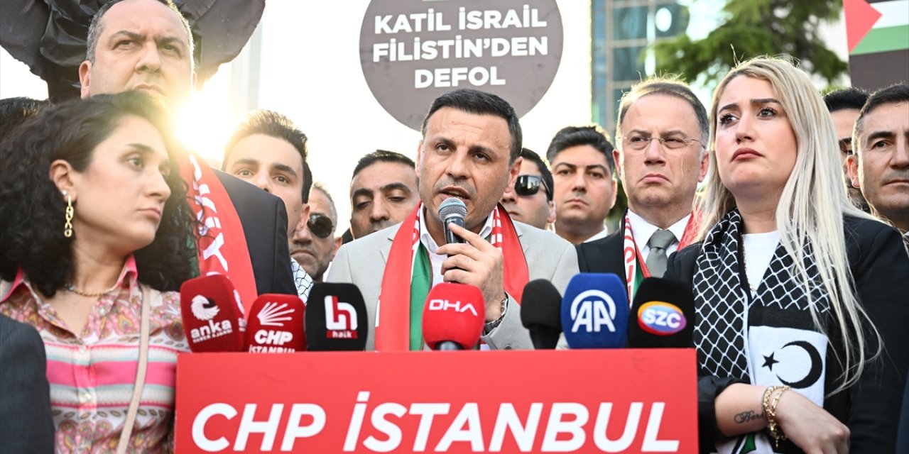 CHP İstanbul İl Başkanlığından "Gazze'de soykırımı durdurun" eylemi