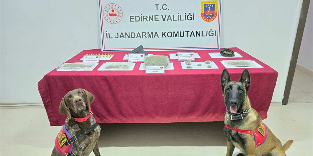 Edirne'de evinde uyuşturucu ele geçirilen zanlı gözaltına alındı