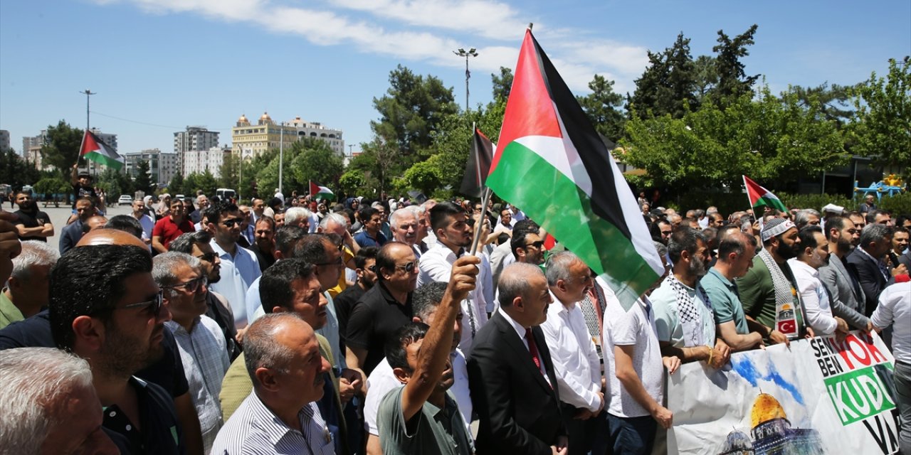 Mardin'de İsrail'in Gazze'ye saldırıları protesto edildi