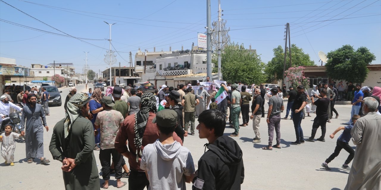 Suriye'nin kuzeyinde terör örgütü PKK/YPG'nin sözde seçim planı protesto edildi