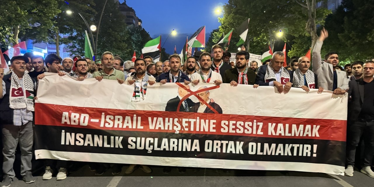 Kahramanmaraş'ta İsrail'in Gazze'ye saldırılarına protesto