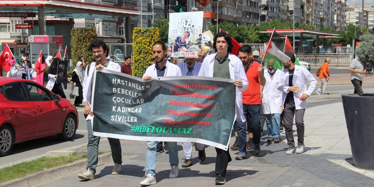Kayseri'de Gazze'ye destek için "sessiz yürüyüş" yapıldı