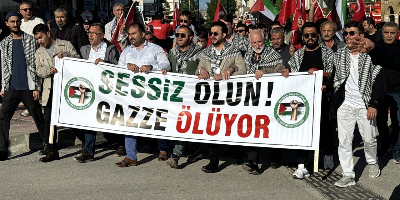 Yozgat'ta Gazze'ye destek yürüyüşü düzenlendi