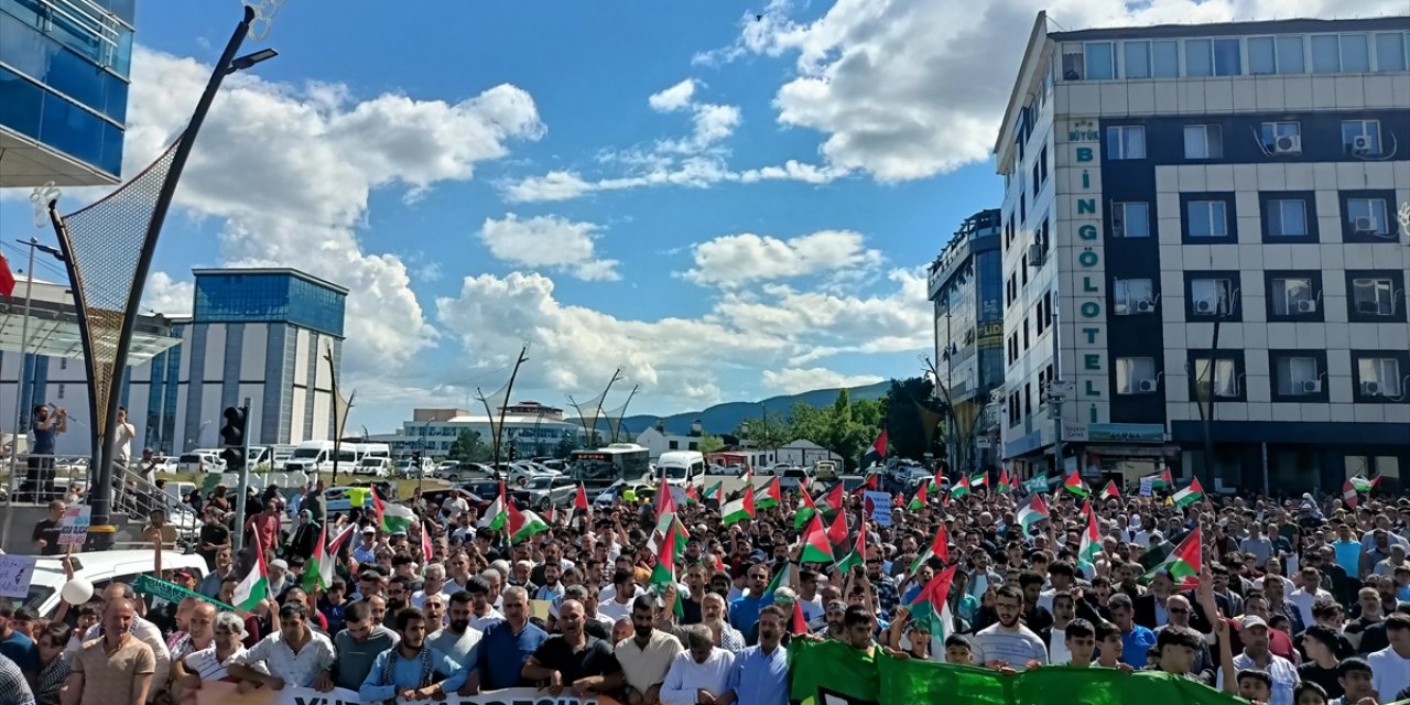 Bingöl'de İsrail'in Gazze'ye yönelik saldırıları protesto edildi