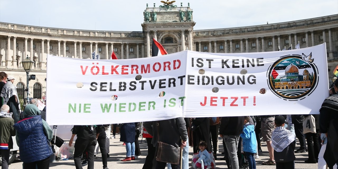 Avusturya'da İsrail'in Refah'a yönelik saldırıları protesto edildi