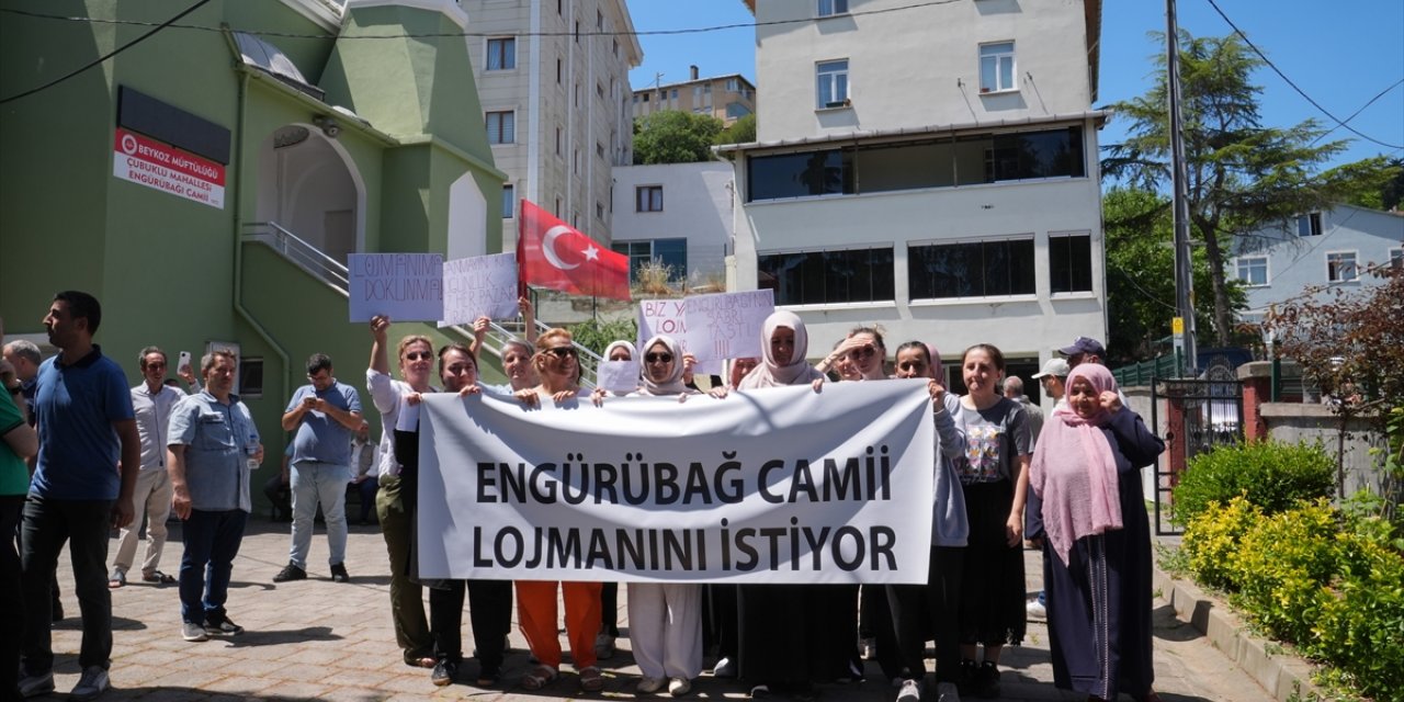 Beykoz'da cami lojmanı ve Kur'an kursu binasının bir dernek tarafından kullanılması protesto edildi