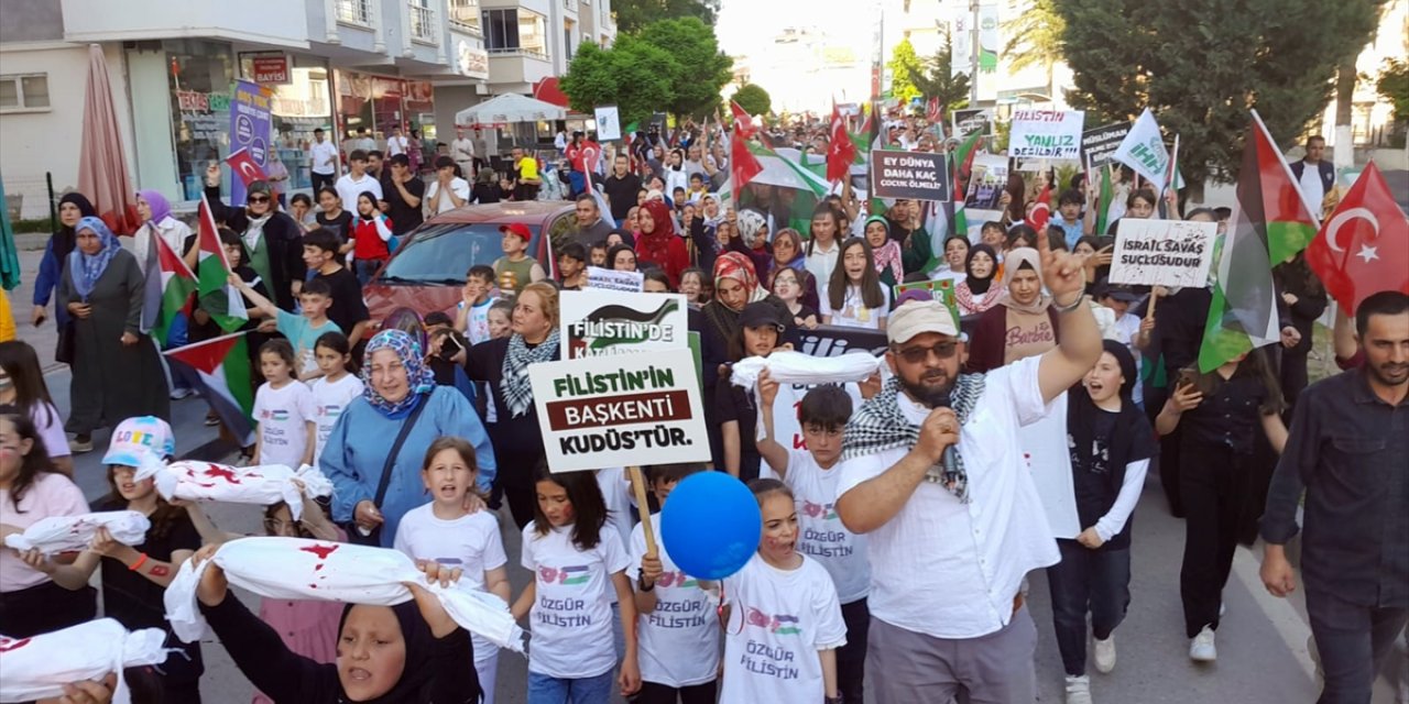 Samsun'da Filistin'e destek için yürüyüş düzenlendi