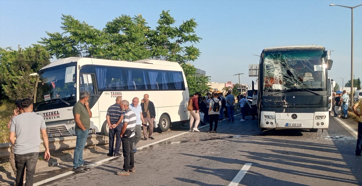 Kırklareli'nde zincirleme trafik kazasında 19 kişi yaralandı