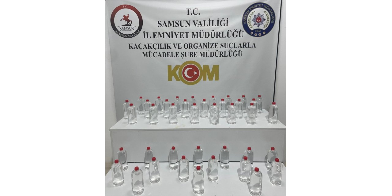 Samsun'da sahte içki operasyonunda 3 şüpheli yakalandı