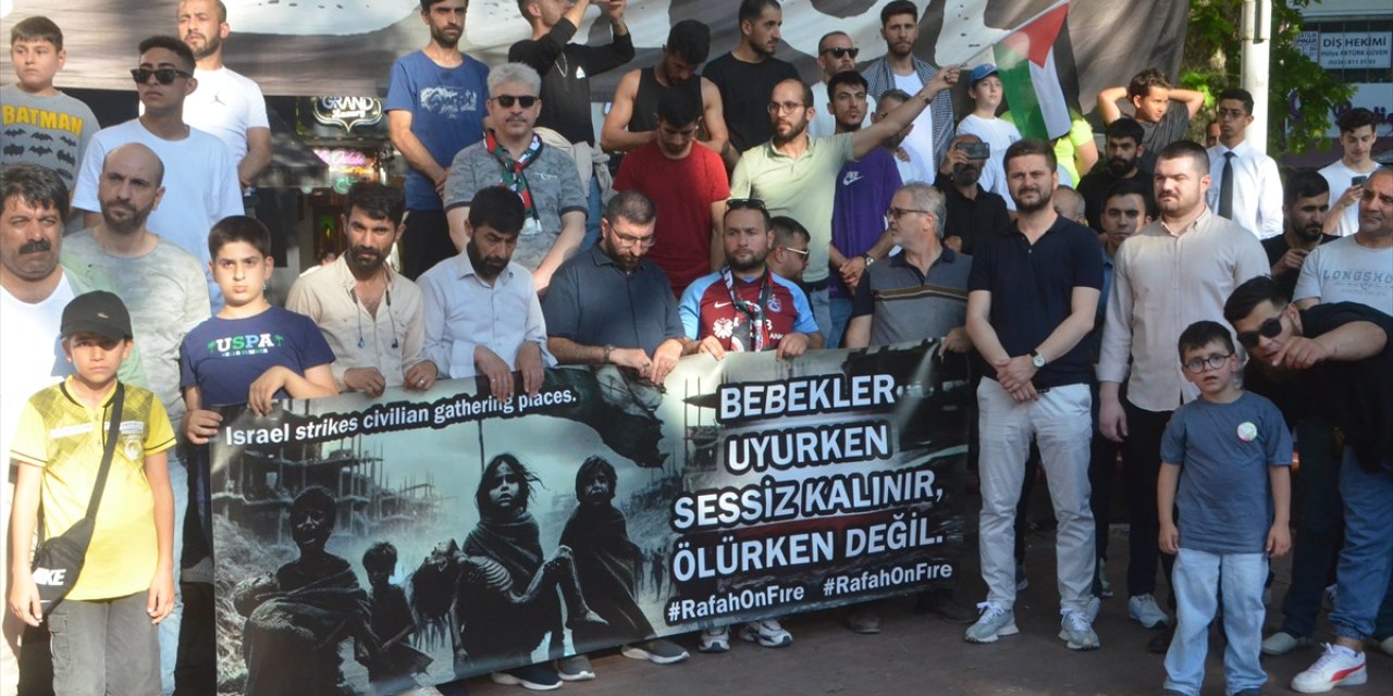 Yalova'da farklı takımların taraftarları Gazze için yürüdü