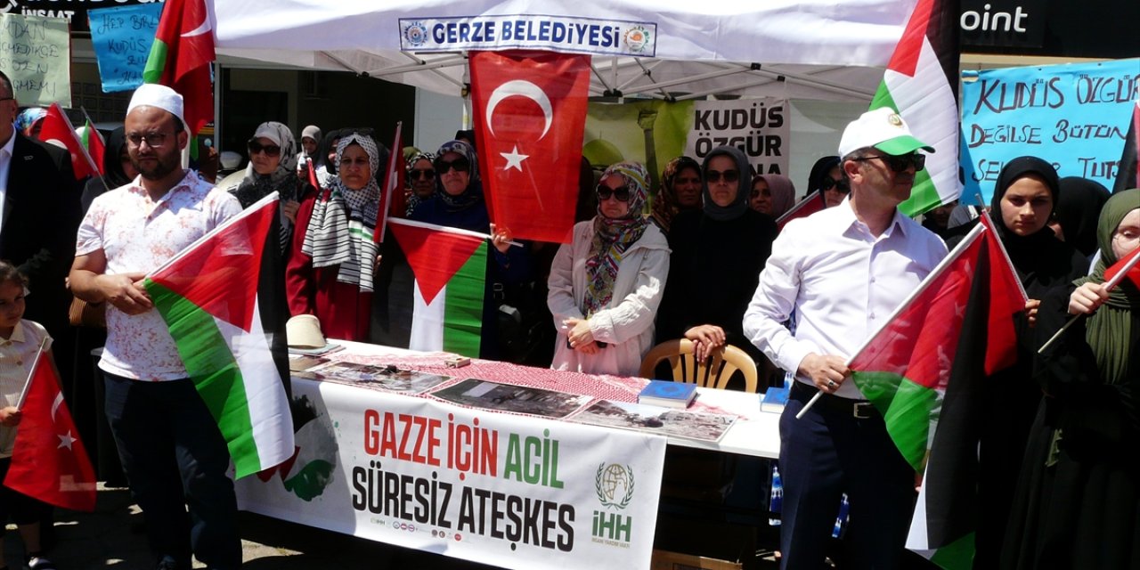 Sinop'ta İsrail'in Filistin'e yönelik saldırıları protesto edildi