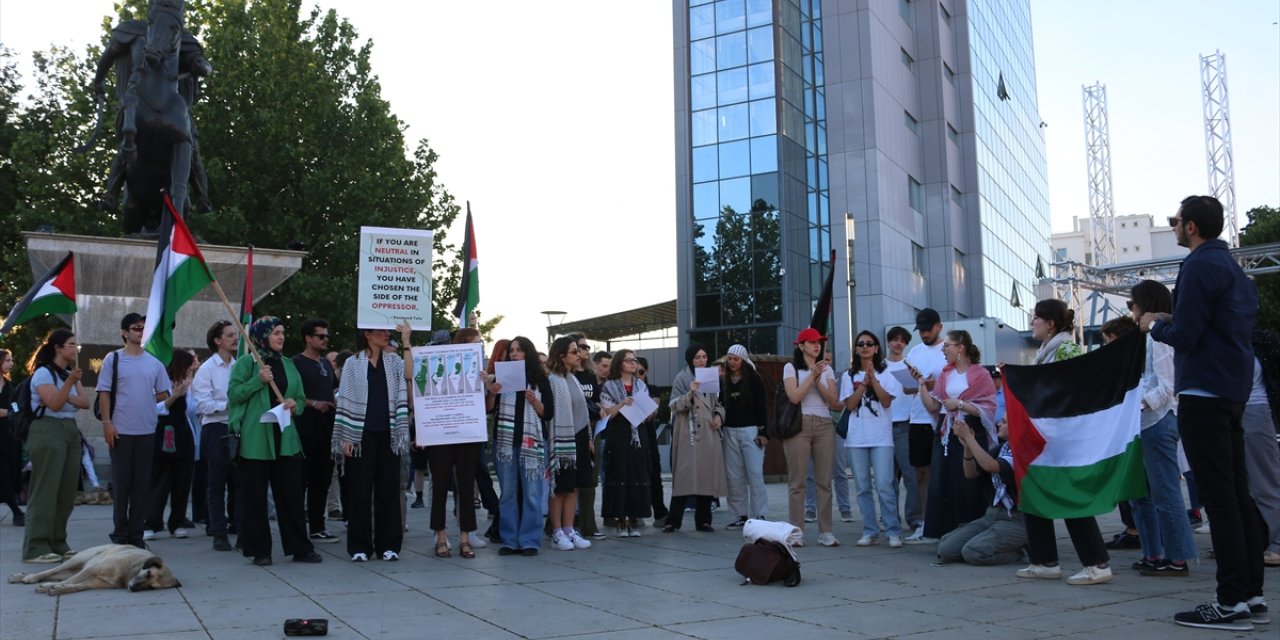 Kosova'da Filistin'e destek gösterisi yapıldı
