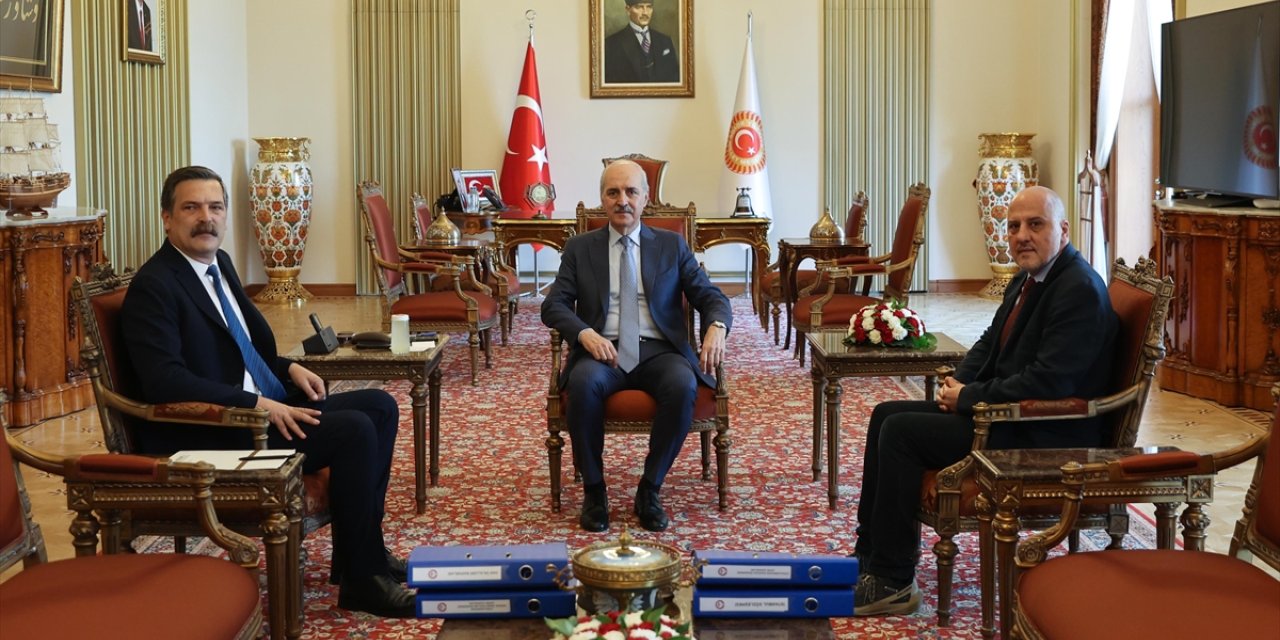 TBMM Başkanı Kurtulmuş, Türkiye İşçi Partisi Genel Başkanı Baş'ı kabul etti
