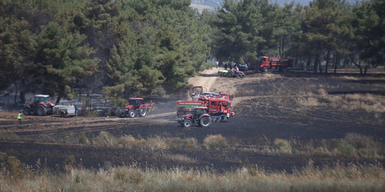 GÜNCELLEME - Çanakkale'de ormanlık alanda etkili olan yangın söndürüldü