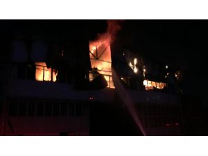 Konya'da mobilya atölyesinde yangın
