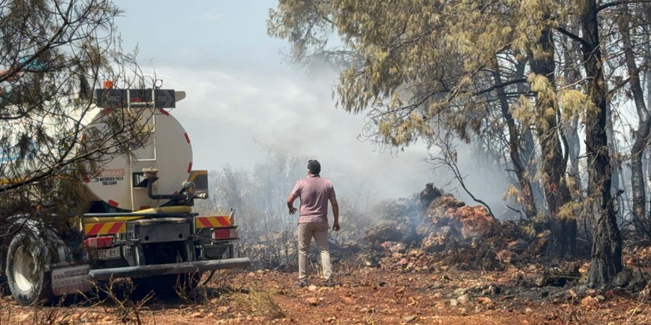GÜNCELLEME - Antalya'da yerleşim yerine yakın ağaçlık alanda çıkan yangın söndürüldü