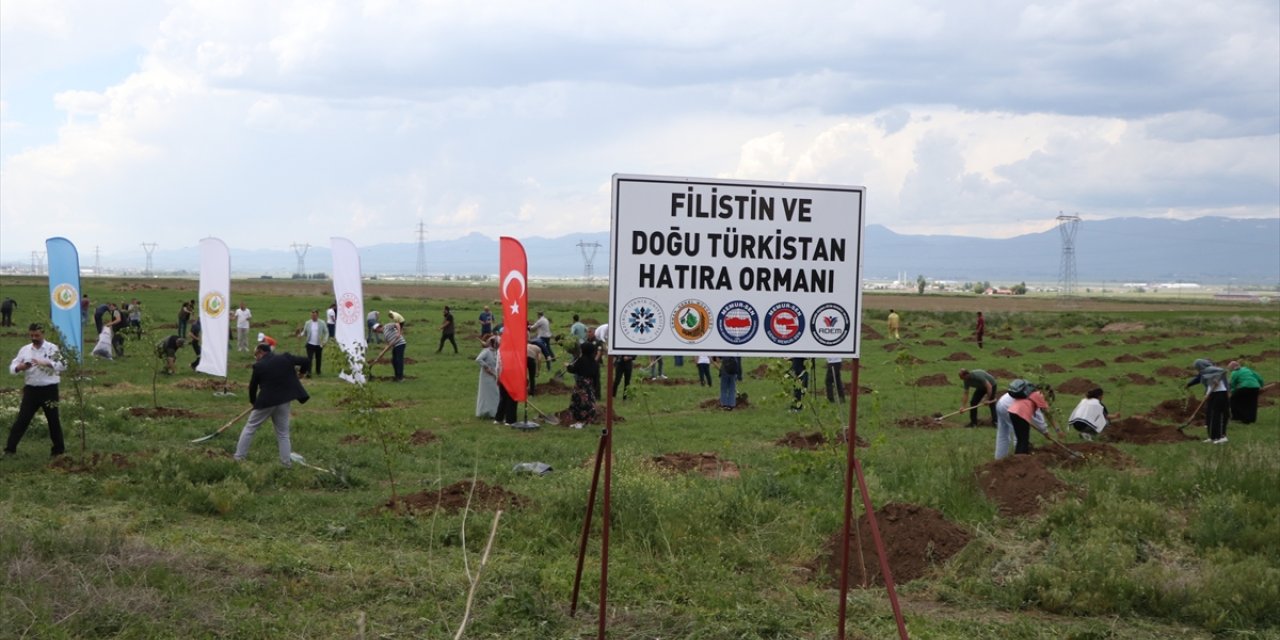 Erzurum'da "Filistin ve Doğu Türkistan Hatıra Ormanı" oluşturuldu