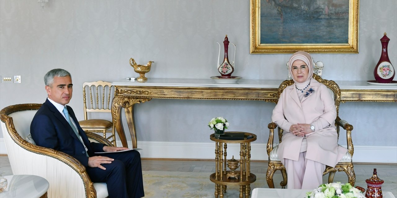 Emine Erdoğan, Azerbaycan Cumhurbaşkanı Yardımcısı Alekberov ile görüştü