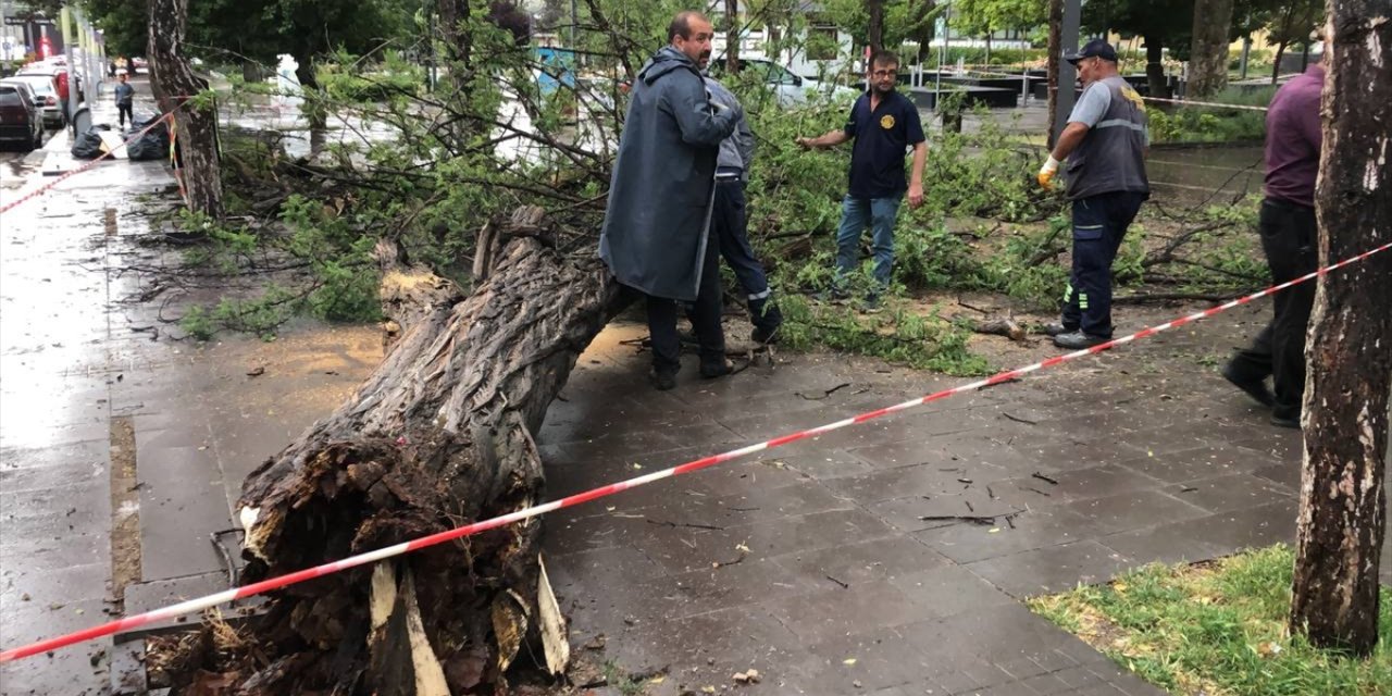 Kırıkkale'de şiddetli rüzgar etkili oldu