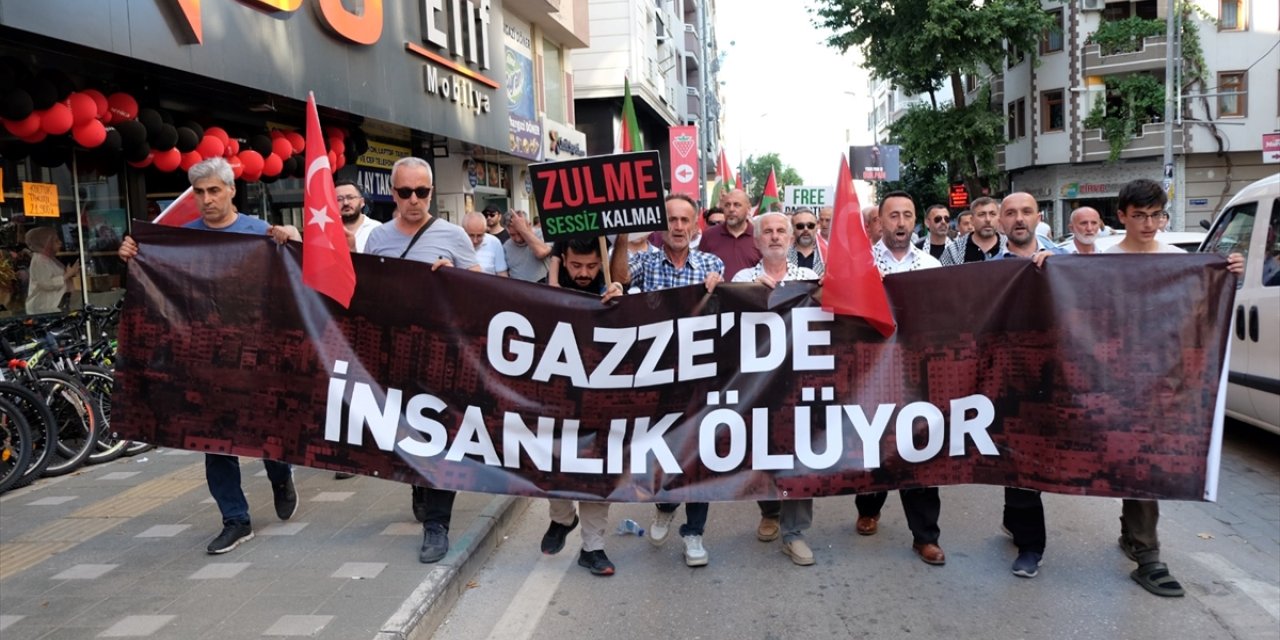 Bursa'da Gazze için "sessiz yürüyüş"