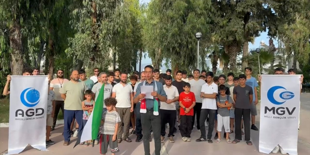 Hatay'da İsrail'in Gazze'ye yönelik saldırılarına protesto