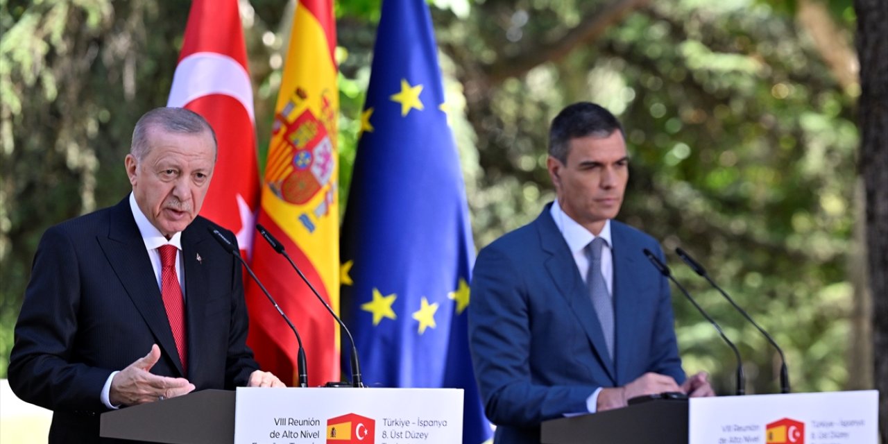 Cumhurbaşkanı Erdoğan, İspanya Başbakanı Sanchez ile ortak basın toplantısında konuştu: (1)