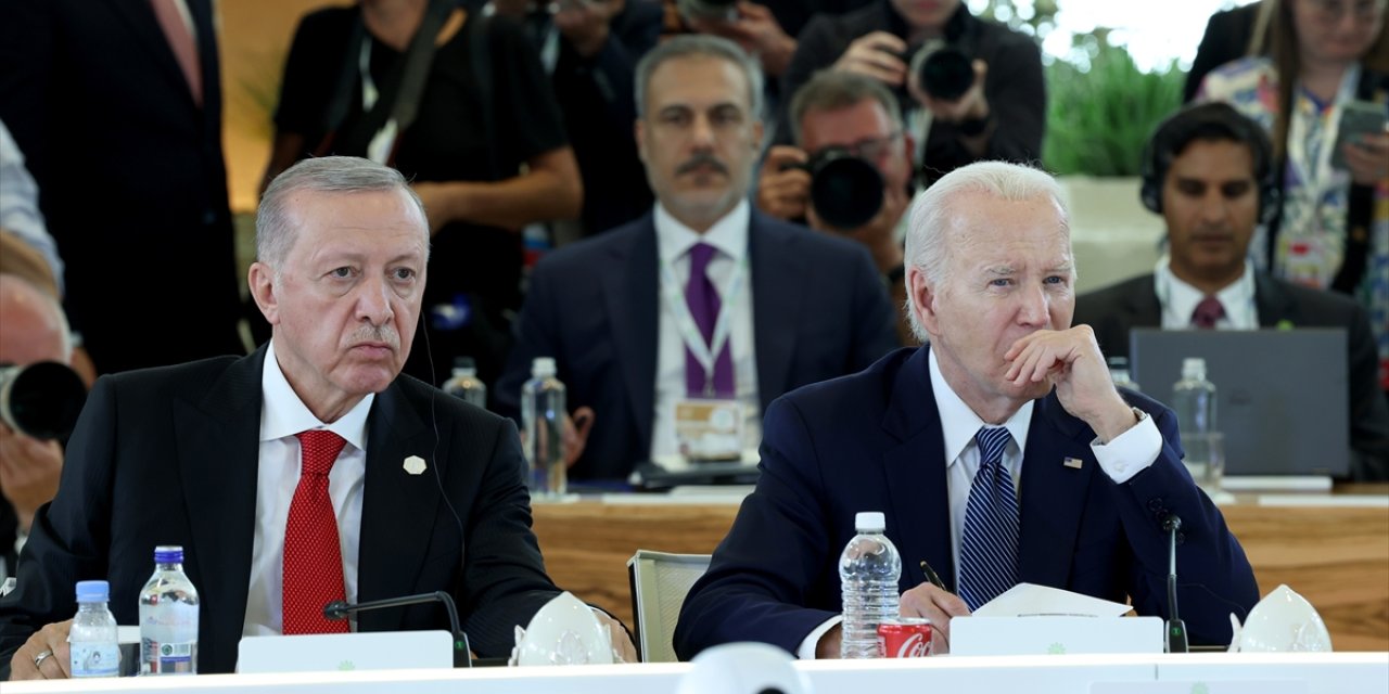 Cumhurbaşkanı Erdoğan, G7 Zirvesi'ne katılan liderlerle görüştü