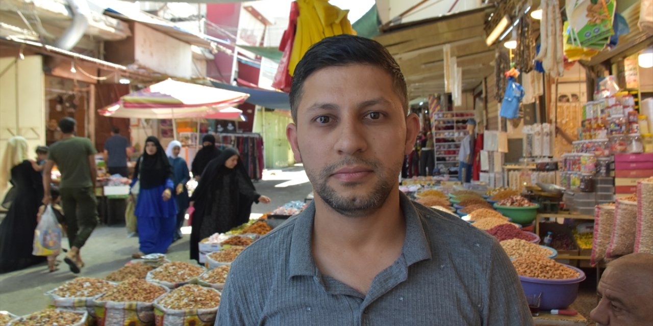 Irak'ın Kerkük kentindeki çarşılarda Kurban Bayramı hareketliliği yaşanıyor