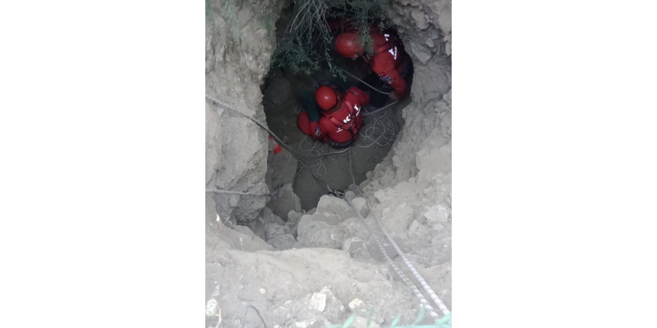 Eskişehir'de 5 metrelik kuyuya düşen köpeği AKUT ekipleri kurtardı