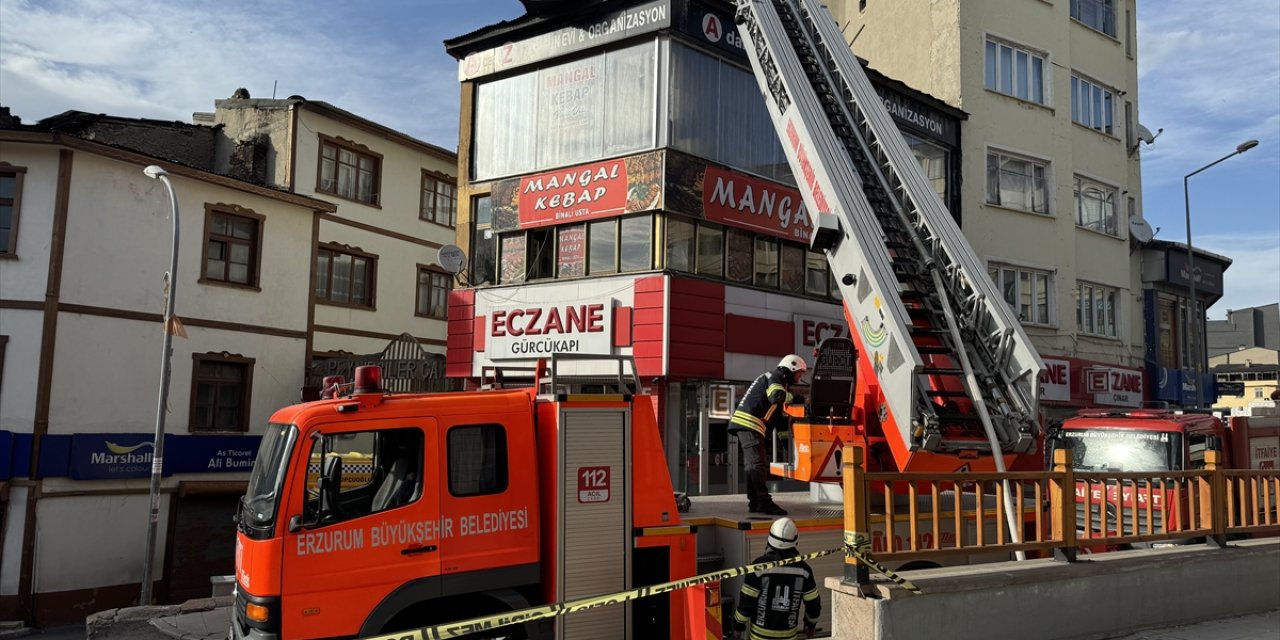 Erzurum'da restoranda çıkan yangın söndürüldü