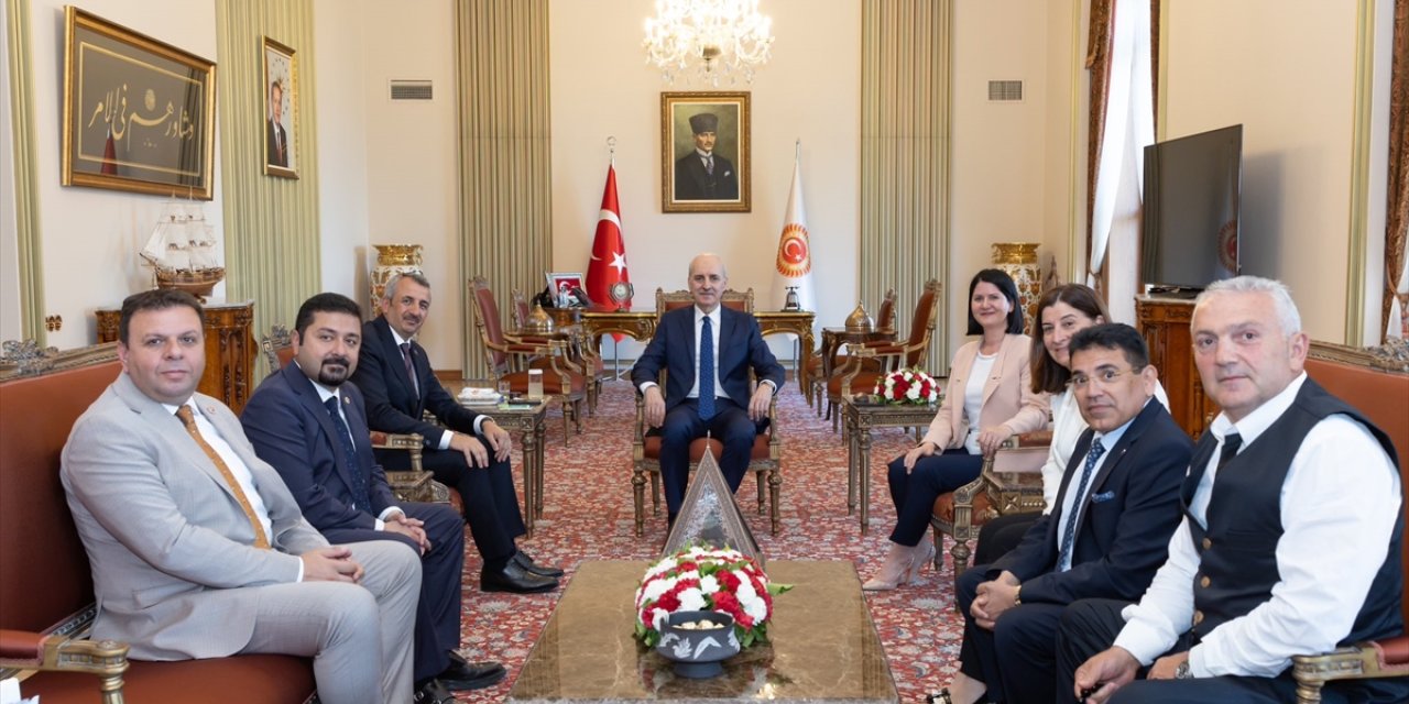 TBMM Başkanı Kurtulmuş, Edirne Valisi Sezer ve Belediye Başkanı Akın'ı kabul etti