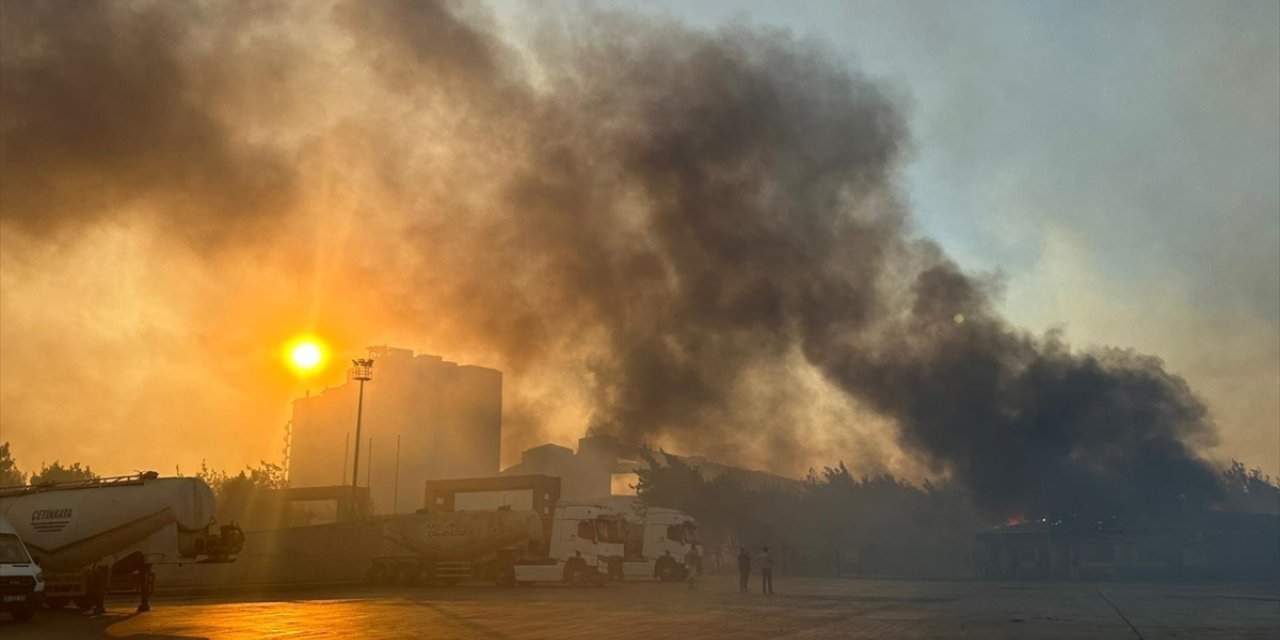 GÜNCELLEME - Çanakkale'de tarım arazisinde çıkan yangına müdahale ediliyor