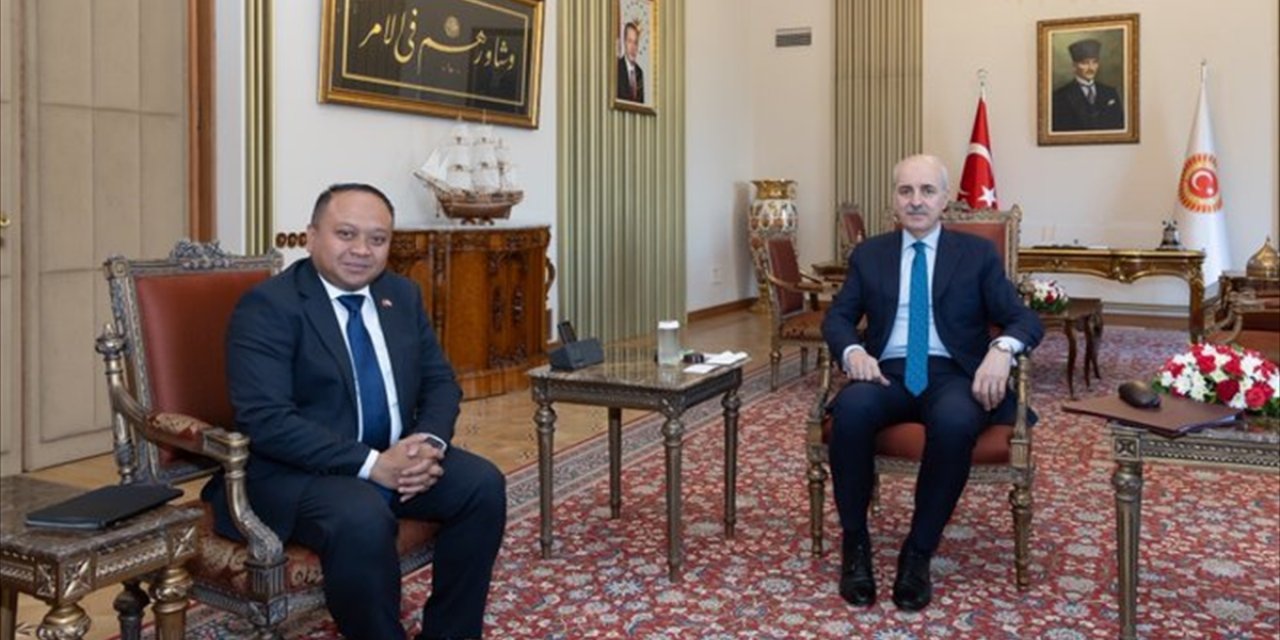 TBMM Başkanı Kurtulmuş, Endonezya'nın Ankara Büyükelçisi Purnama'yı kabul etti