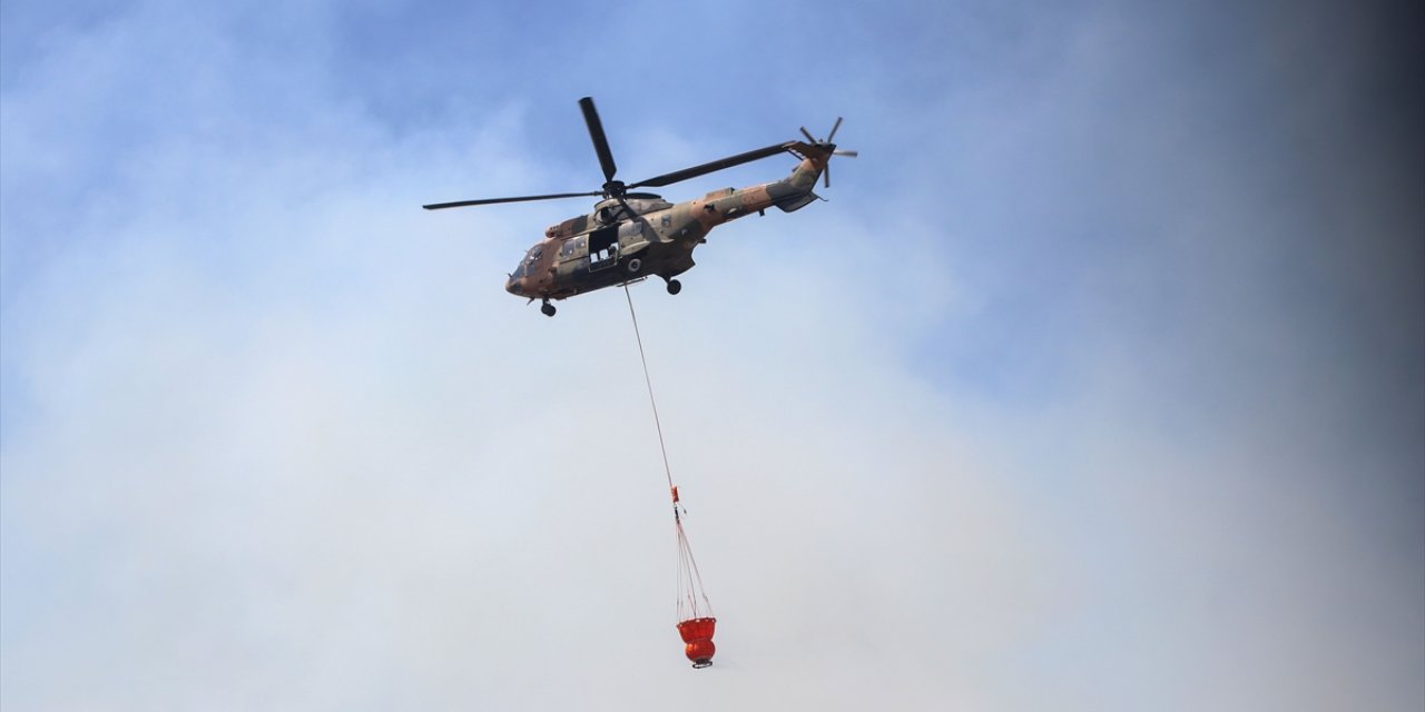 GÜNCELLEME 2 - İzmir Bornova'da çıkan orman yangınına müdahale ediliyor