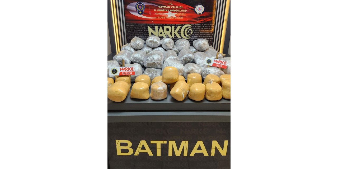 Batman'da 45 kilo 650 gram uyuşturucu ele geçirildi